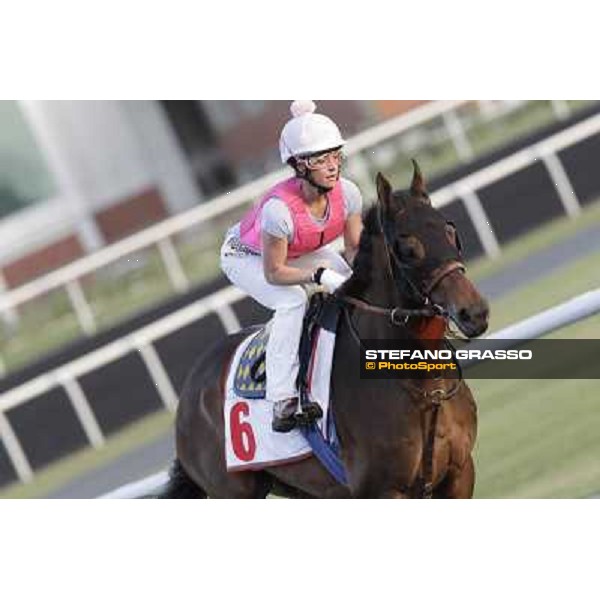 Morning track works - Chantal Sutherland and Game on Dude Dubai, Meydan racecourse - 30th march 2012 ph.Stefano Grasso