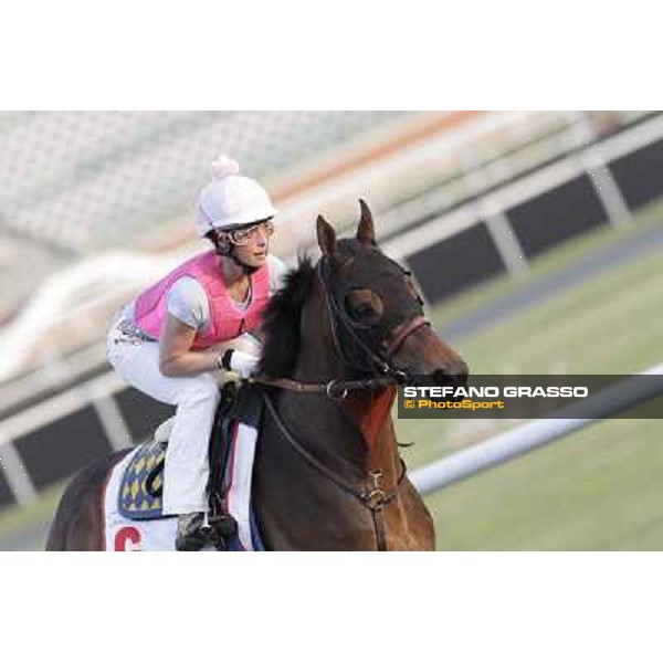 Morning track works - Chantal Sutherland and Game on Dude Dubai, Meydan racecourse - 30th march 2012 ph.Stefano Grasso