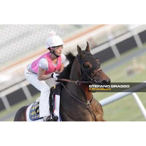 Morning track works - Chantal Sutherland and Game on Dude Dubai, Meydan racecourse - 30th march 2012 ph.Stefano Grasso