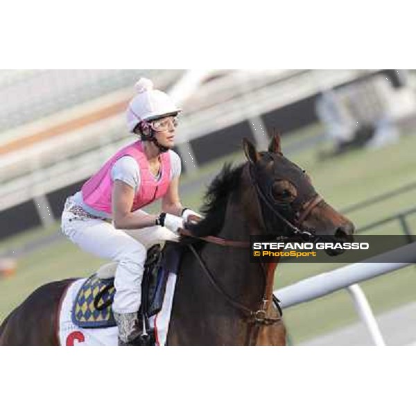 Morning track works - Chantal Sutherland and Game on Dude Dubai, Meydan racecourse - 30th march 2012 ph.Stefano Grasso