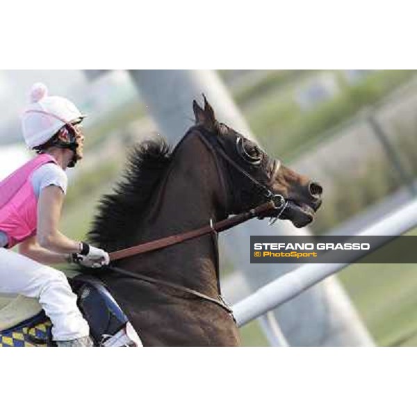 Morning track works - Chantal Sutherland and Game on Dude Dubai, Meydan racecourse - 30th march 2012 ph.Stefano Grasso