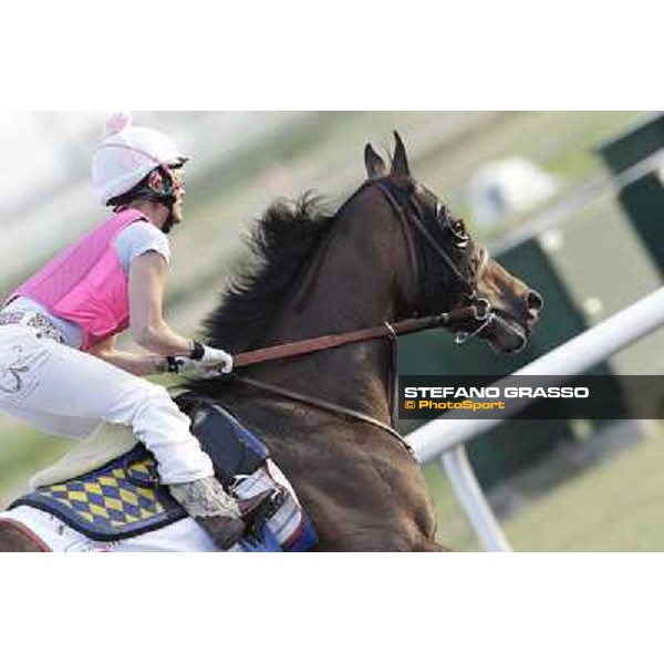 Morning track works - Chantal Sutherland and Game on Dude Dubai, Meydan racecourse - 30th march 2012 ph.Stefano Grasso