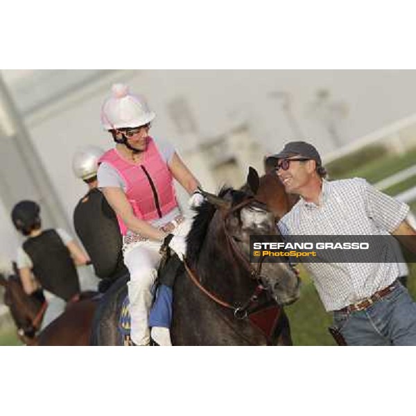 Morning track works - Chantal Sutherland on The Factor Dubai, Meydan racecourse - 30th march 2012 ph.Stefano Grasso