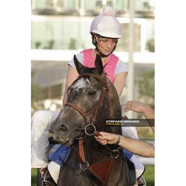 Morning track works - Chantal Sutherland on The Factor Dubai, Meydan racecourse - 30th march 2012 ph.Stefano Grasso