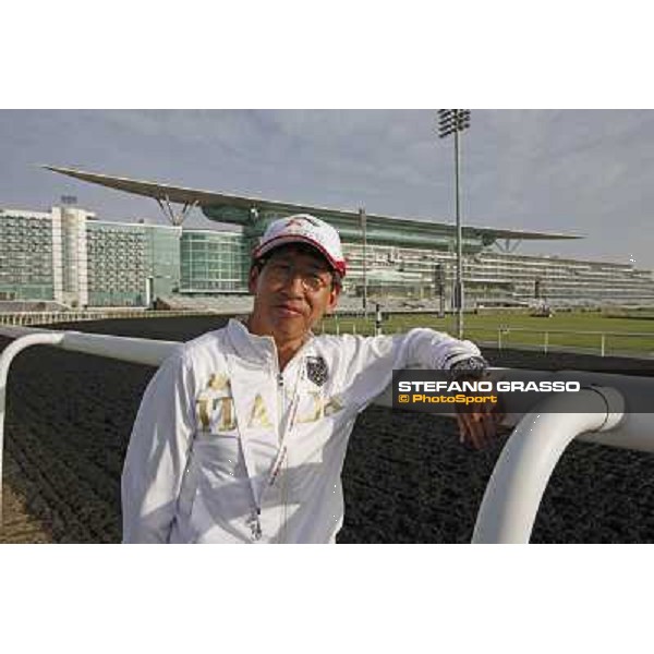 Yasuka Takayuki trainer of Transcend Morning track works Dubai, Meydan racecourse - 30th march 2012 ph.Stefano Grasso