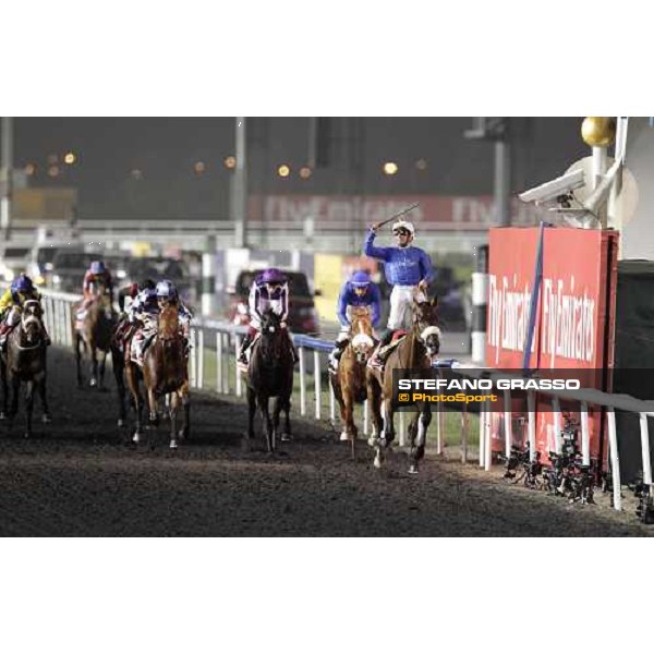 Mickael Barzalona on Monterosso triumphs in the Dubai World Cup Dubai - Meydan racecourse 31st march 2012 ph.Stefano Grasso