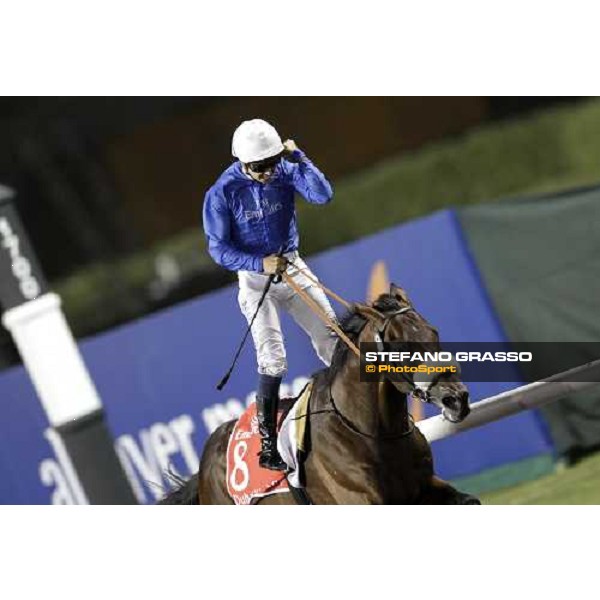 Mickael Barzalona on Monterosso triumphs in the Dubai World Cup Dubai - Meydan racecourse 31st march 2012 ph.Stefano Grasso