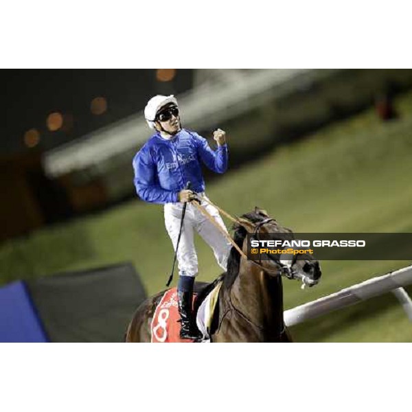 Mickael Barzalona on Monterosso triumphs in the Dubai World Cup Dubai - Meydan racecourse 31st march 2012 ph.Stefano Grasso