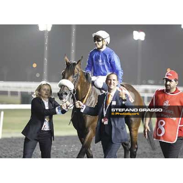 Mickael Barzalona on Monterosso triumphs in the Dubai World Cup Dubai - Meydan racecourse 31st march 2012 ph.Stefano Grasso