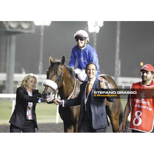 Mickael Barzalona on Monterosso triumphs in the Dubai World Cup Dubai - Meydan racecourse 31st march 2012 ph.Stefano Grasso