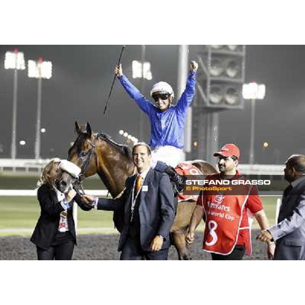 Mickael Barzalona on Monterosso triumphs in the Dubai World Cup Dubai - Meydan racecourse 31st march 2012 ph.Stefano Grasso