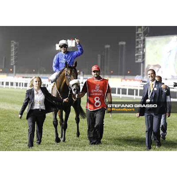 Mickael Barzalona on Monterosso triumphs in the Dubai World Cup Dubai - Meydan racecourse 31st march 2012 ph.Stefano Grasso