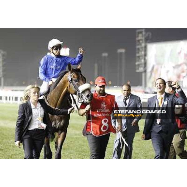 Mickael Barzalona on Monterosso triumphs in the Dubai World Cup Dubai - Meydan racecourse 31st march 2012 ph.Stefano Grasso