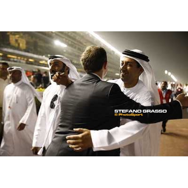 congratulations for Mahmoud Al Zarooni Dubai - Meydan racecourse 31st march 2012 ph.Stefano Grasso