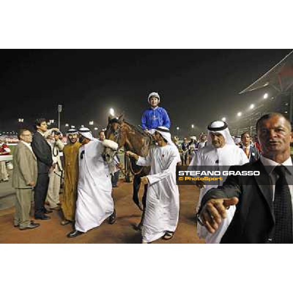 Mickael Barzalona on Monterosso triumphs in the Dubai World Cup Dubai - Meydan racecourse 31st march 2012 ph.Stefano Grasso