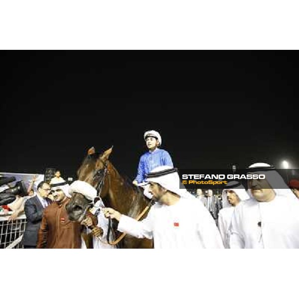 Mickael Barzalona on Monterosso triumphs in the Dubai World Cup Dubai - Meydan racecourse 31st march 2012 ph.Stefano Grasso