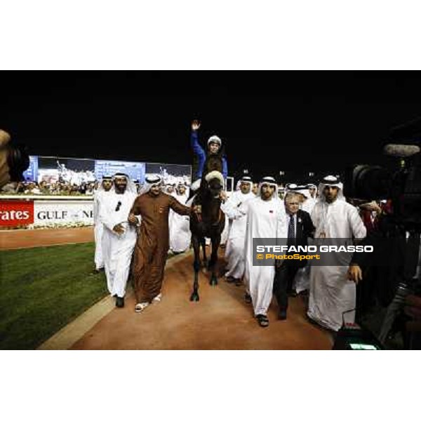 Mickael Barzalona on Monterosso triumphs in the Dubai World Cup Dubai - Meydan racecourse 31st march 2012 ph.Stefano Grasso