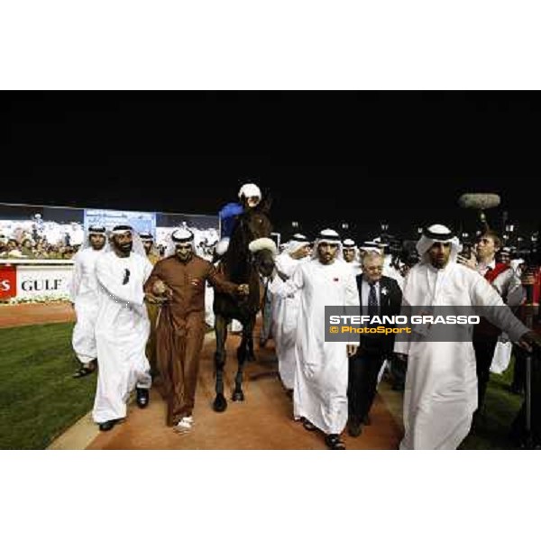 Mickael Barzalona on Monterosso triumphs in the Dubai World Cup Dubai - Meydan racecourse 31st march 2012 ph.Stefano Grasso