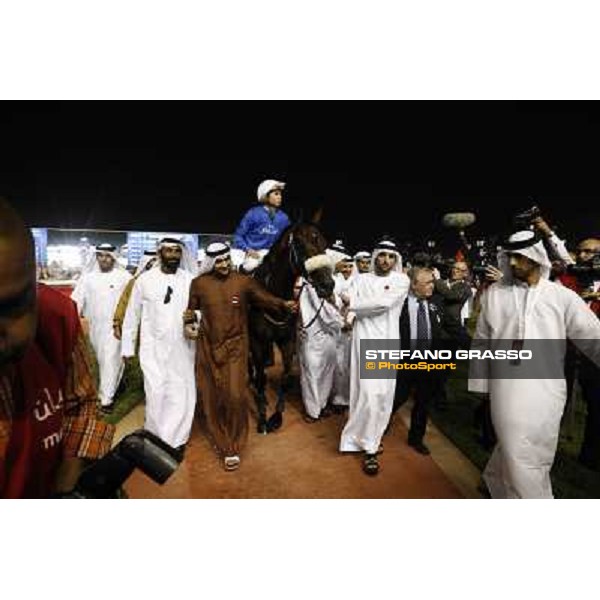 Mickael Barzalona on Monterosso triumphs in the Dubai World Cup Dubai - Meydan racecourse 31st march 2012 ph.Stefano Grasso