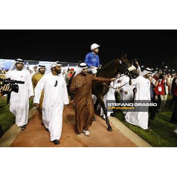 Mickael Barzalona on Monterosso triumphs in the Dubai World Cup Dubai - Meydan racecourse 31st march 2012 ph.Stefano Grasso