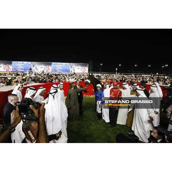 Mickael Barzalona on Monterosso triumphs in the Dubai World Cup Dubai - Meydan racecourse 31st march 2012 ph.Stefano Grasso