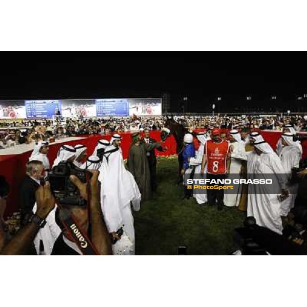 Mickael Barzalona on Monterosso triumphs in the Dubai World Cup Dubai - Meydan racecourse 31st march 2012 ph.Stefano Grasso