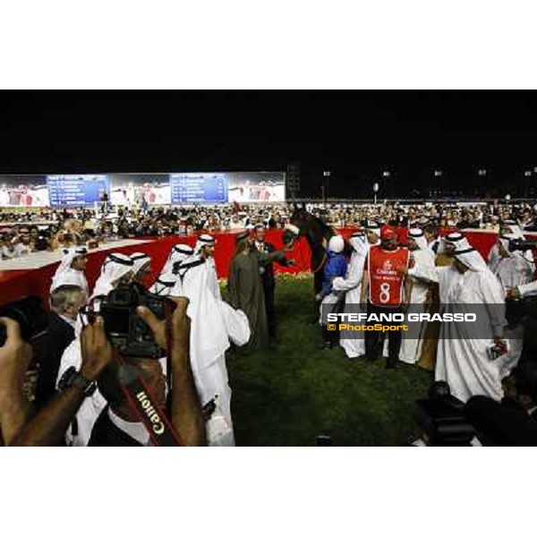 Mickael Barzalona on Monterosso triumphs in the Dubai World Cup Dubai - Meydan racecourse 31st march 2012 ph.Stefano Grasso