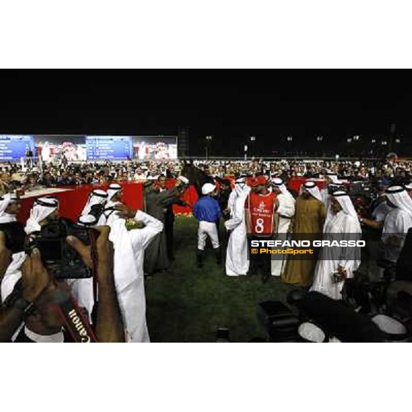 Mickael Barzalona on Monterosso triumphs in the Dubai World Cup Dubai - Meydan racecourse 31st march 2012 ph.Stefano Grasso