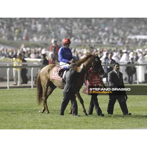 Frankie Dettori on Prince Bishop before the start of the Dubai World Cup Dubai - Meydan racecourse 31st march 2012 ph.Stefano Grasso