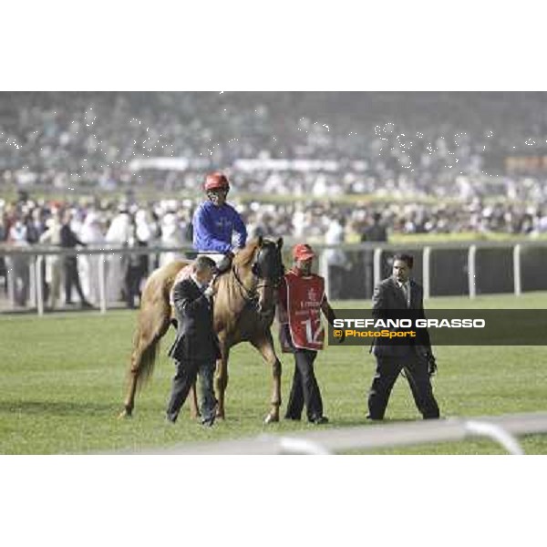 Mickael Barzalona on Monterosso triumphs in the Dubai World Cup Dubai - Meydan racecourse 31st march 2012 ph.Stefano Grasso