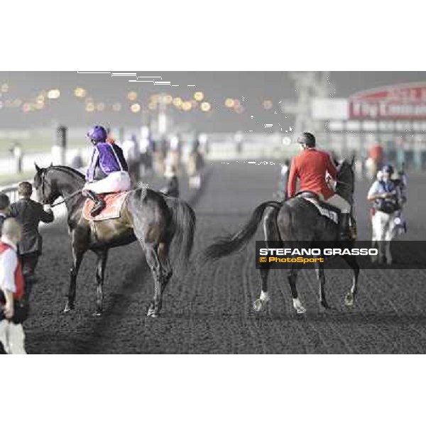 Joseph O\'Brien on So You Think before the start of the Dubai World Cup Dubai - Meydan racecourse 31st march 2012 ph.Stefano Grasso