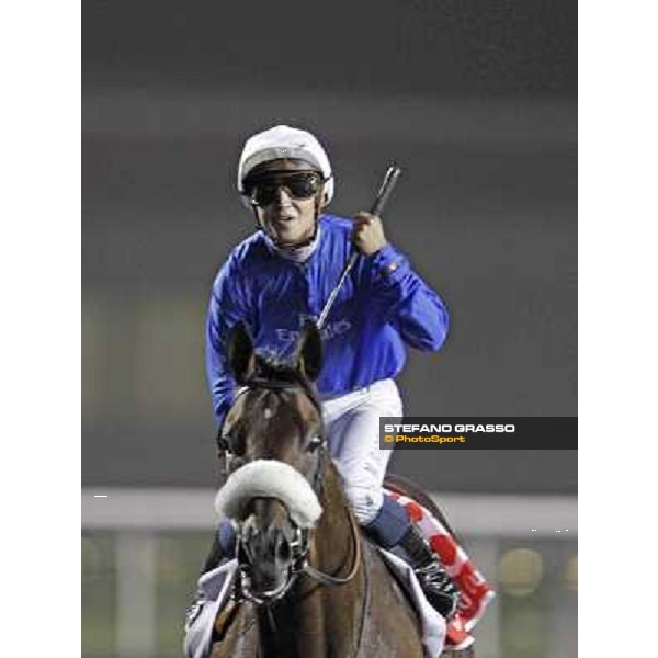 Mickael Barzalona on Monterosso triumphs in the Dubai World Cup Dubai - Meydan racecourse 31st march 2012 ph.Stefano Grasso