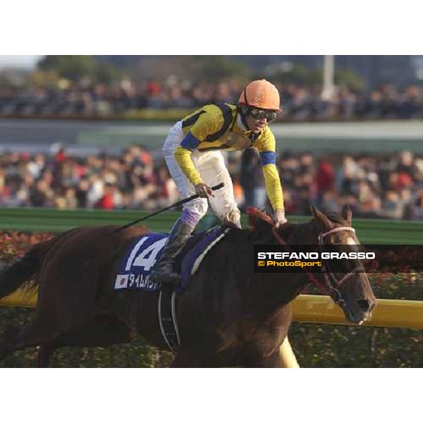 Yutake Take and Time Paradox win the Japan cup Dirt pic Bill Selwyn 28-11-04