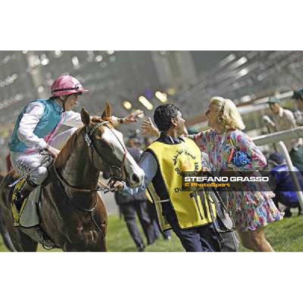 James Doyle on Cityscape returns home after winning the Dubai Duty Free Dubai World Cup Dubai - Meydan racecourse 31st march 2012 ph.Stefano Grasso