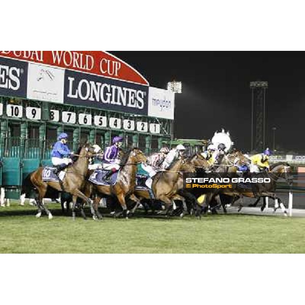 Dubai World Cup - start of Dubai Sheema Classic won by Cirrus des Aigles - Ryan Moore on Jakkalberry is third Dubai - Meydan racecourse 31st march 2012 ph.Stefano Grasso