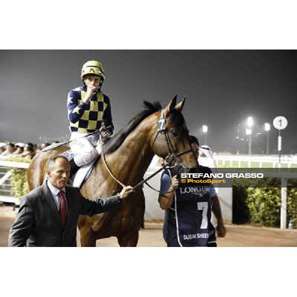 Dubai World Cup - Ryan Moore on Jakkalberry before the start of the Dubai Sheem Classic Dubai - Meydan racecourse 31st march 2012 ph.Stefano Grasso