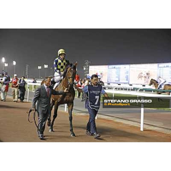 Dubai World Cup - Ryan Moore on Jakkalberry before the start of the Dubai Sheem Classic Dubai - Meydan racecourse 31st march 2012 ph.Stefano Grasso