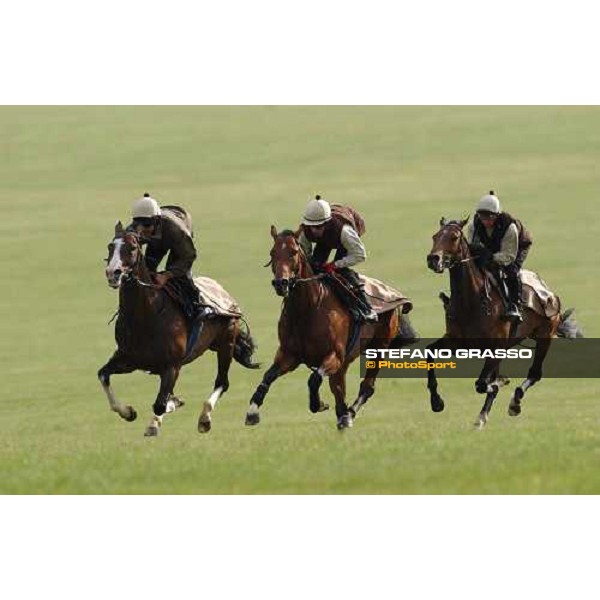 \'Endless HAll-Falbrav and Lagodin during morning works at Newmarket Newmarket, june 3 2003-ph.Stefano Grasso\' 