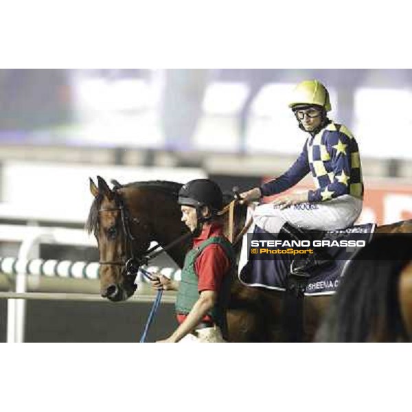 Dubai World Cup - Ryan Moore on Jakkalberry before the start of the Dubai Sheem Classic Dubai - Meydan racecourse 31st march 2012 ph.Stefano Grasso