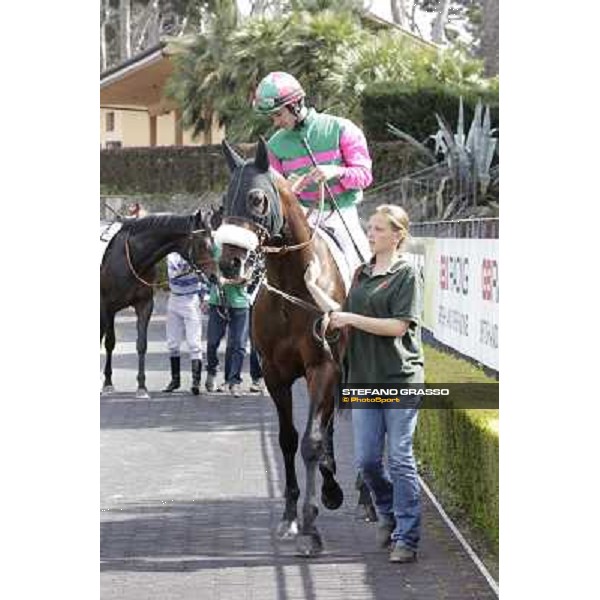 Claudio Colombi on Blu Constellation Rome - Capannelle Racecourse, 6th april 2012 ph.Stefano Grasso