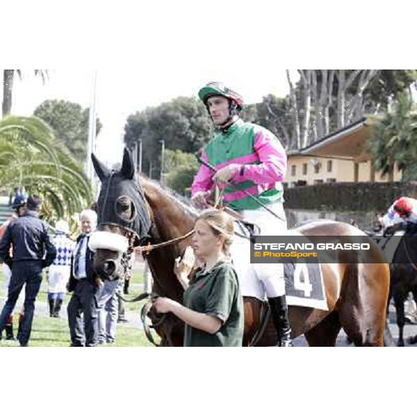 Claudio Colombi on Blu Constellation Rome - Capannelle Racecourse, 6th april 2012 ph.Stefano Grasso