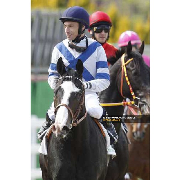 Mario Esposito and Vedelago return home after winning the Premio Daumier - Mem.Sbarigia Rome - Capannelle racecourse, 9th april 2012 photo Stefano Grasso