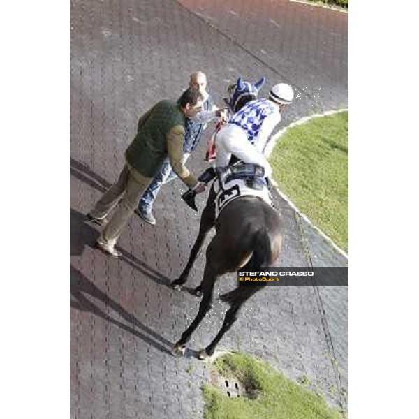 Luigi Riccardi with Dario Vargiu and Dark Ray Rome - Capannelle racecourse, 9th april 2012 photo Stefano Grasso