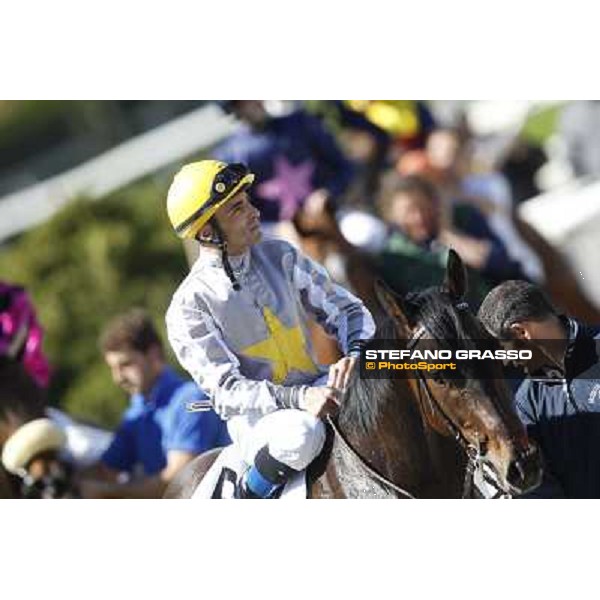 Dario Vargiu on Pandar Milano - San Siro galopp racecourse, 8th april 2012 photo Stefano Grasso