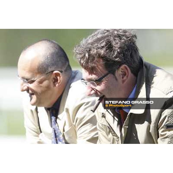 Fabrizio Camici and Marco Vizzardelli Milano - San Siro galopp racecourse, 8th april 2012 photo Stefano Grasso