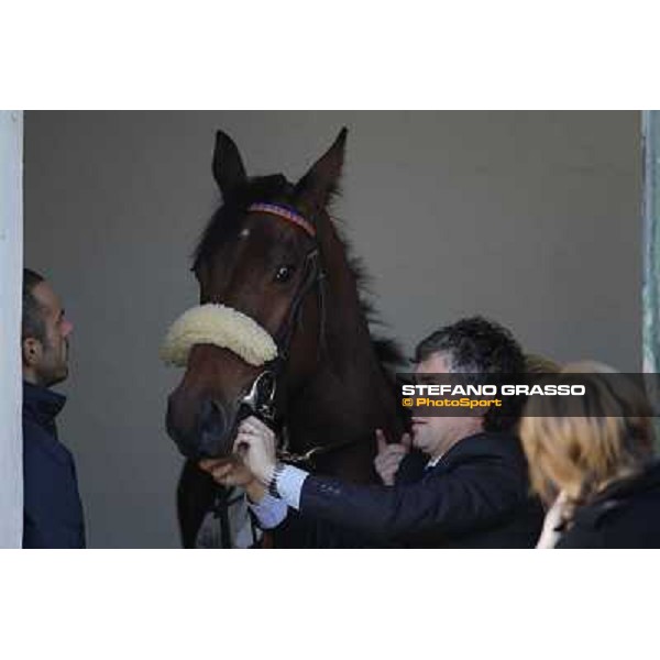 Simone Sordi with Baby Hurrican Milano - San Siro galopp racecourse, 8th april 2012 photo Stefano Grasso