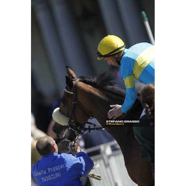 Mario Esposito on Faciascura Milano - San Siro galopp racecourse, 8th april 2012 photo Stefano Grasso