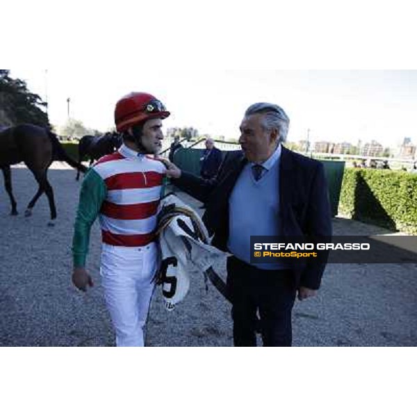 Fabio Branca with Giuseppe Botti Milano - San Siro galopp racecourse, 8th april 2012 photo Stefano Grasso