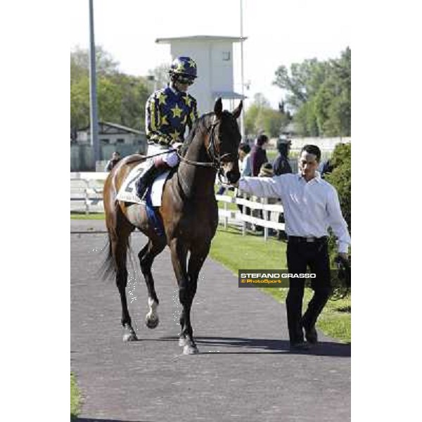 Fabio Branca on Malossol Milano - San Siro galopp racecourse, 8th april 2012 photo Stefano Grasso