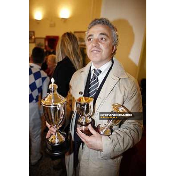 prize giving ceremony for Andrea Scarpellini after winning the Premio Carlo Chiesa Rome - Capannelle racecourse, 15th april 2012 photo Stefano Grasso